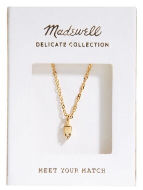 Madewell Delicate Collection Demi Fine White Topaz Pendant Necklace